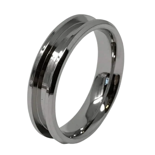 6mm Inlay Stainless Steel Ring Core (Bevelled Edge) - Ring Turning Ring making cores, blanks, inlays and tools