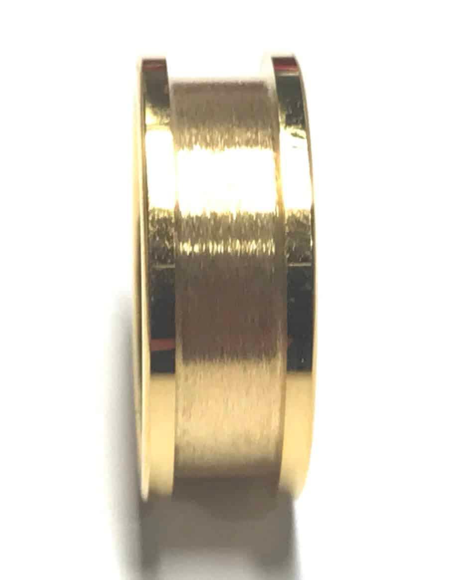 8mm IP Gold Plated Tungsten Carbide Ring Core - Ring Turning Ring making cores, blanks, inlays and tools
