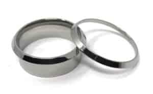 Titanium ring core - Bevelled Edges - 8mm with 5mm insert groove - Ring Turning Ring making cores, blanks, inlays and tools