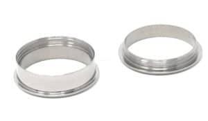 Titanium ring core with bevelled edge & screw fitment (9mm - 6mm groove) - Ring Turning Ring making cores, blanks, inlays and tools