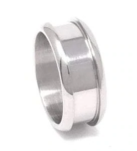 Titanium Ring Core (Bevelled) & Screw fitment (10mm - 6mm groove) - Ring Turning Ring making cores, blanks, inlays and tools
