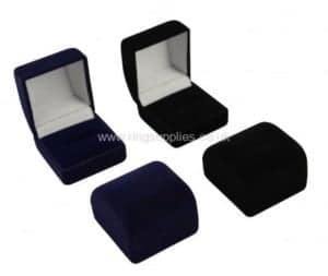 Blue Velvet Ring Box - Ring Turning Ring making cores, blanks, inlays and tools