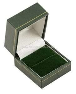 Green Leatherette Ring Box - Ring Turning Ring making cores, blanks, inlays and tools