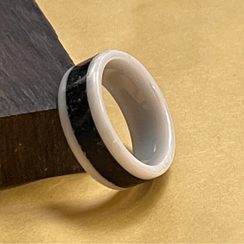 6mm Inlay White Ceramic Ring Core