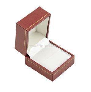 Red Leatherette Ring Box - Ring Turning Ring making cores, blanks, inlays and tools